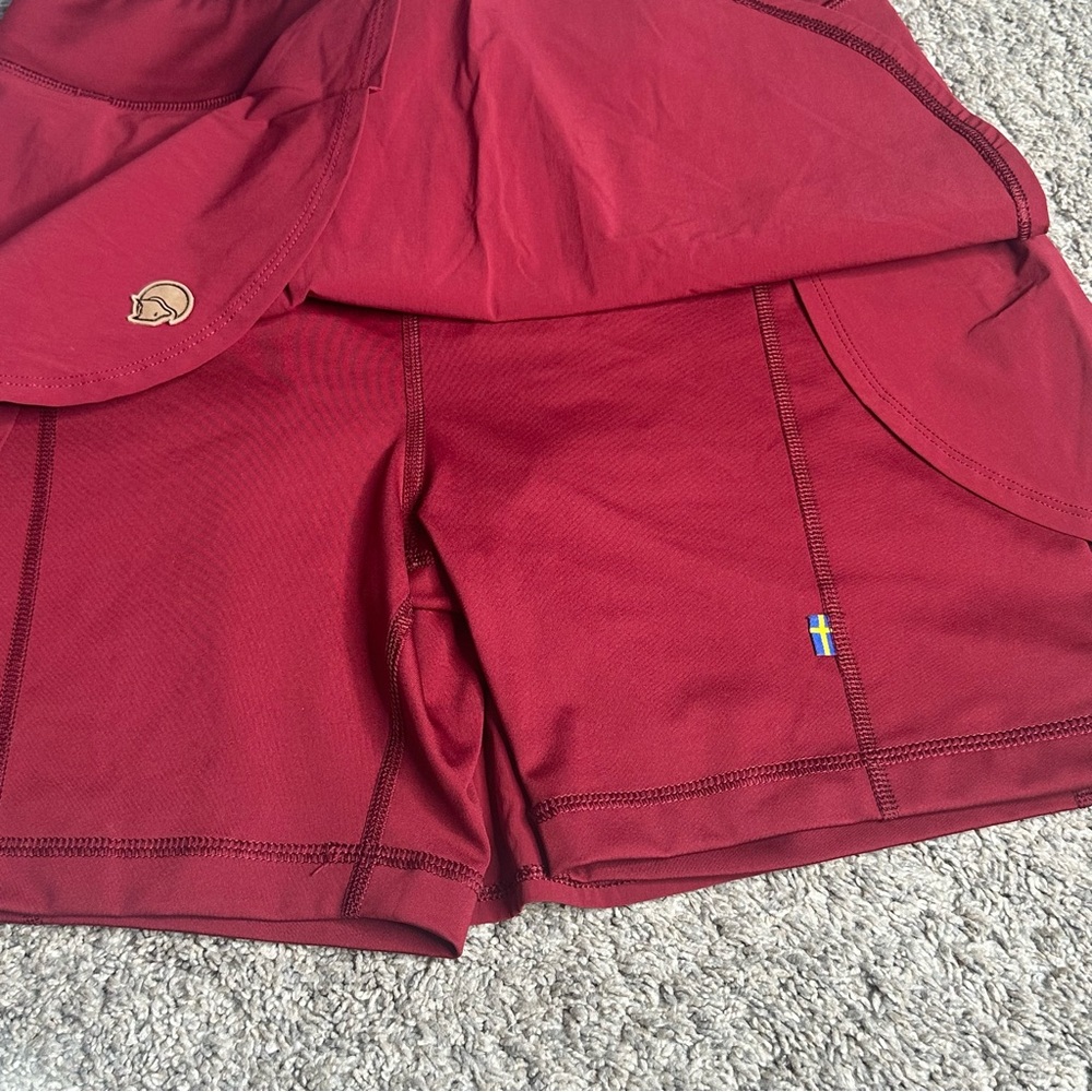 Fjällräven Abisko Midsummer Skort EU 36 US 27 28 4 6 maroon athletic Gorpcore - Picture 9 of 16